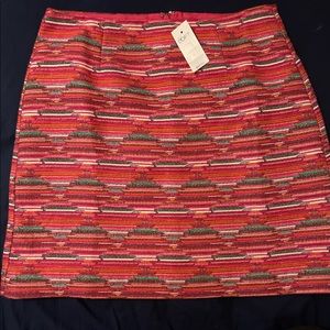 LOFT Ikat Jacquard Mini Skirt